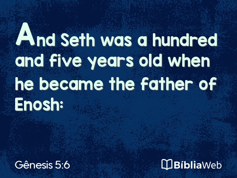 Gênesis 5:6 em imagem para compartilhar