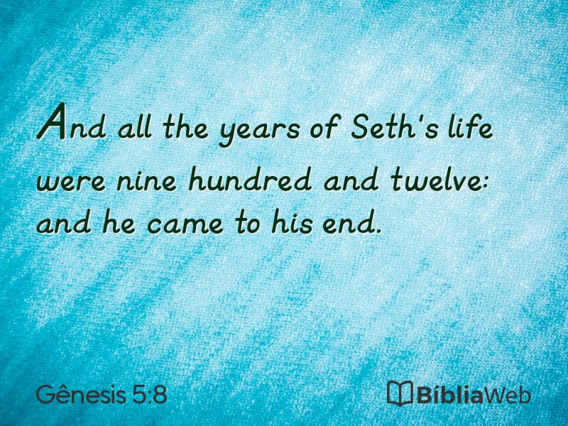 Gênesis 5:8 em imagem para compartilhar