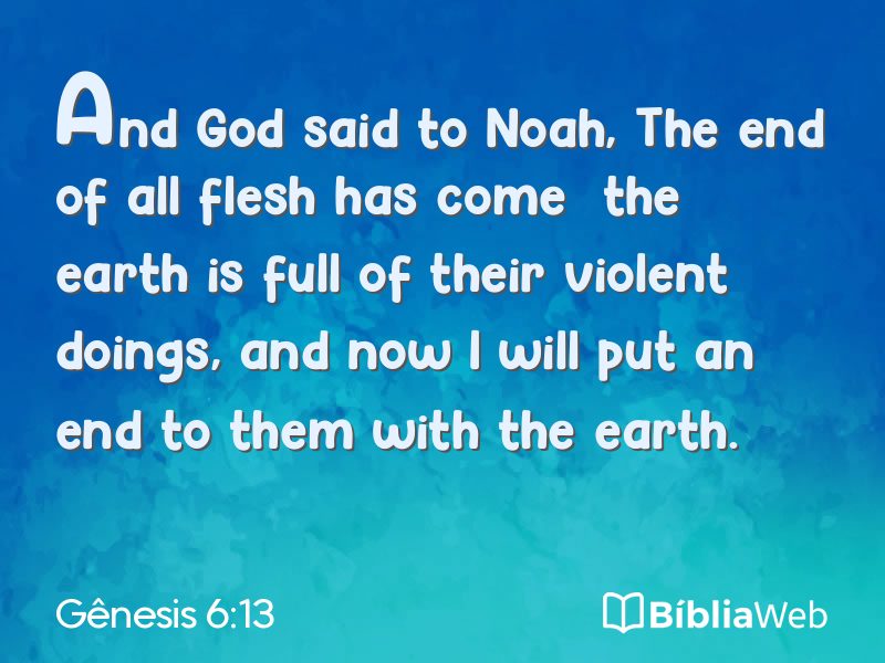 Gênesis 6:13 em imagem para compartilhar