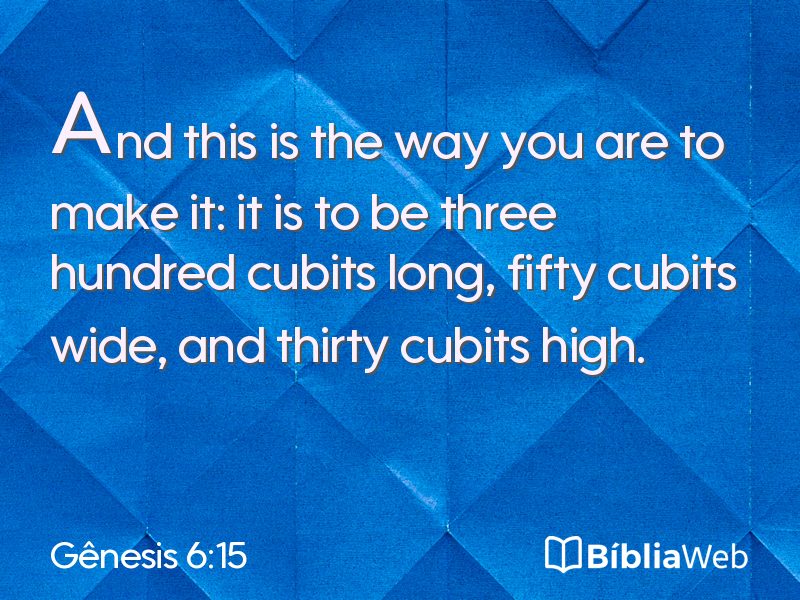 Gênesis 6:15 em imagem para compartilhar