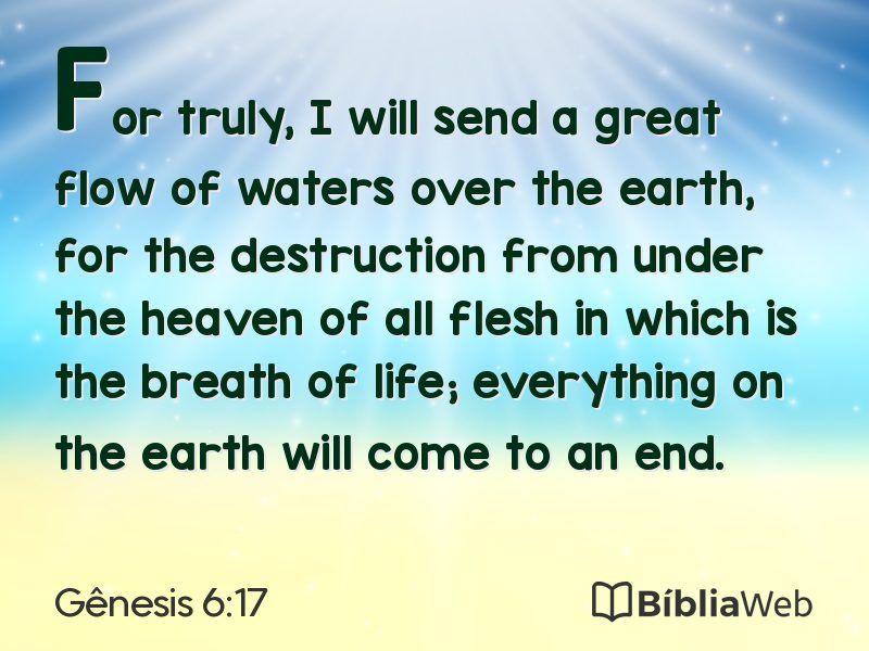 Gênesis 6:17 em imagem para compartilhar