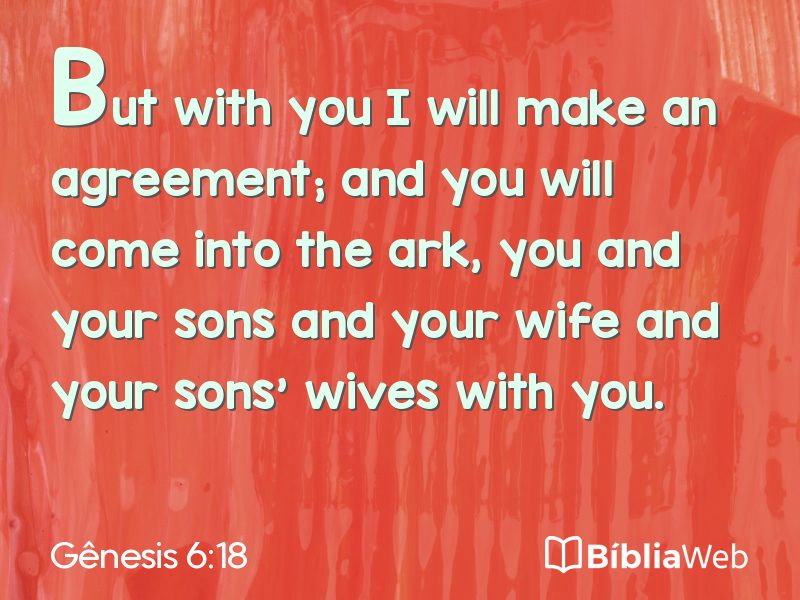 Gênesis 6:18 em imagem para compartilhar