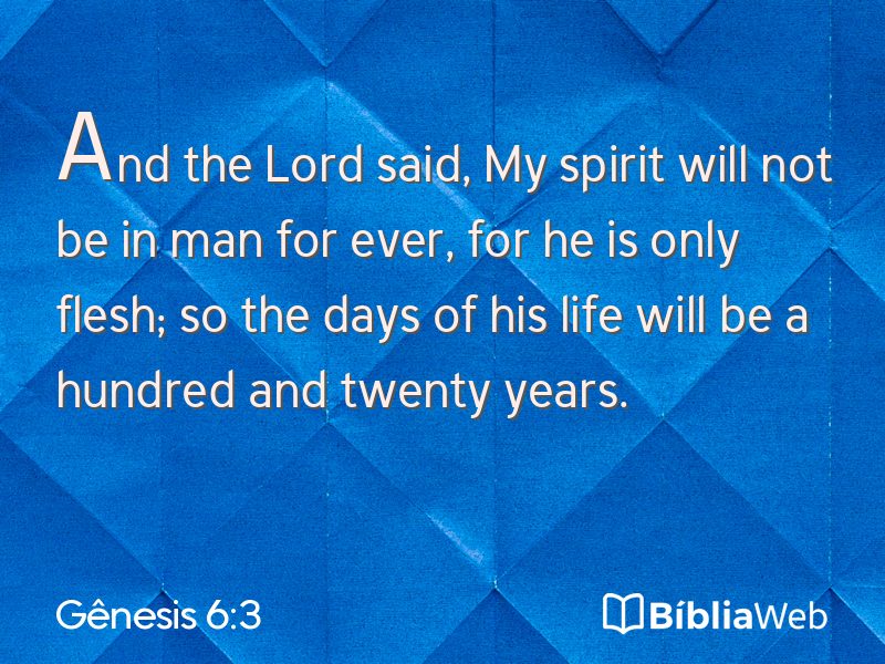 Gênesis 6:3 em imagem para compartilhar