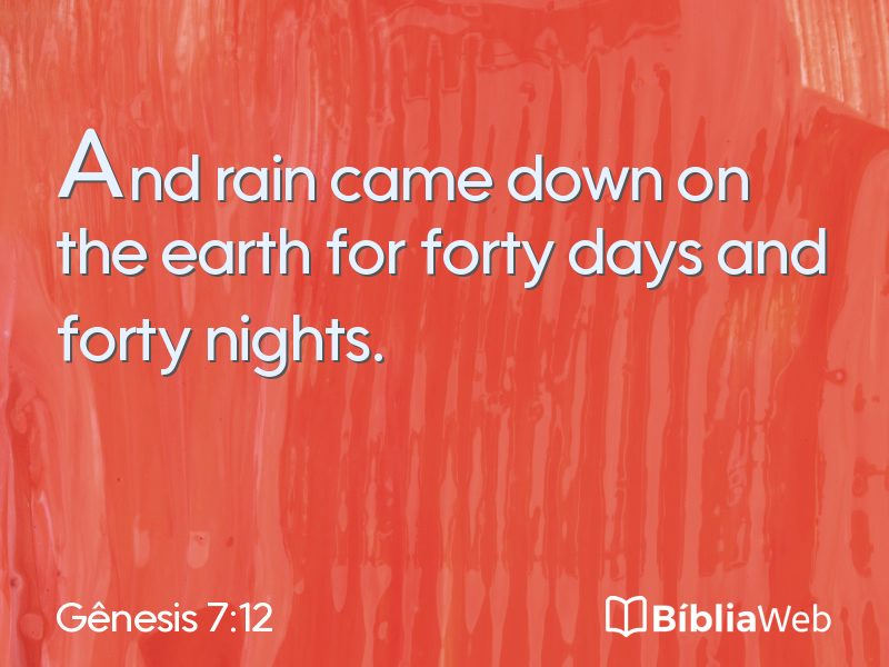 Gênesis 7:12 em imagem para compartilhar