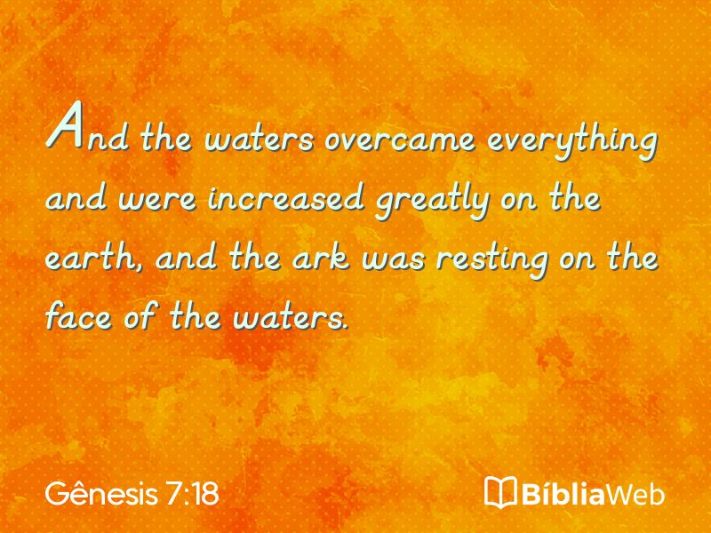 Gênesis 7:18 em imagem para compartilhar