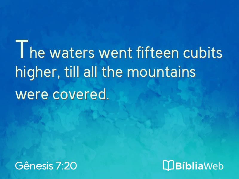 Gênesis 7:20 em imagem para compartilhar