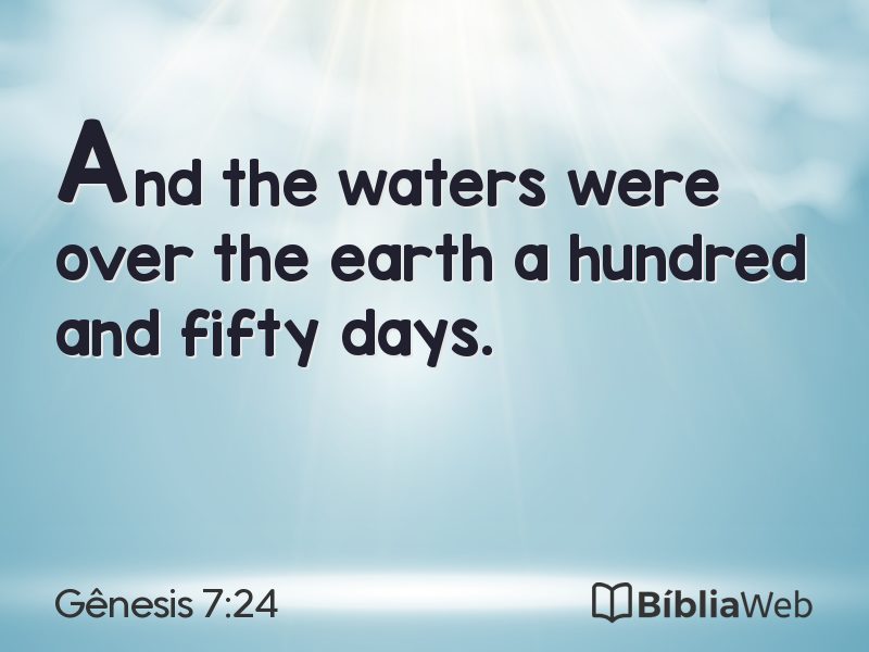 Gênesis 7:24 em imagem para compartilhar