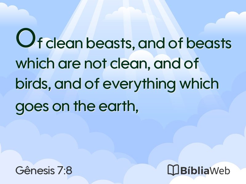 Gênesis 7:8 em imagem para compartilhar