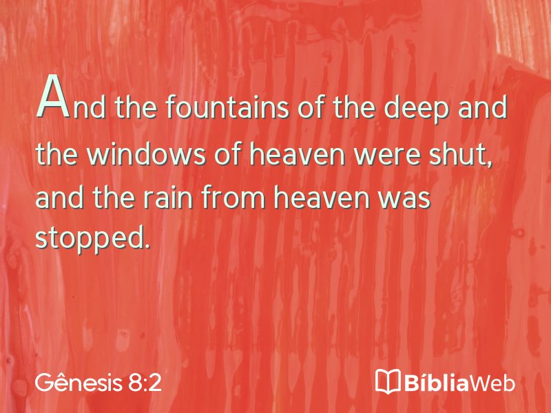 Gênesis 8:2 em imagem para compartilhar