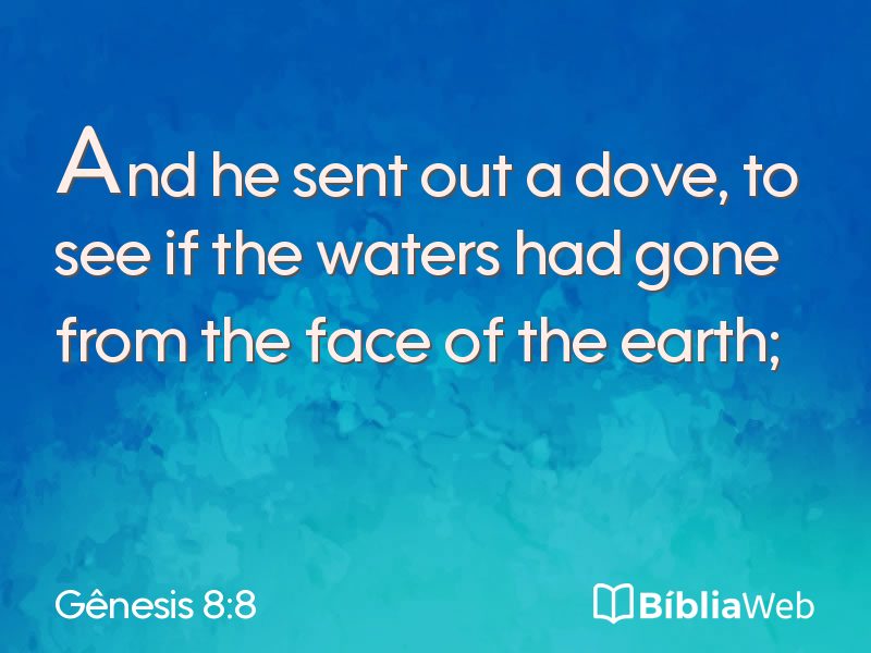 Gênesis 8:8 em imagem para compartilhar