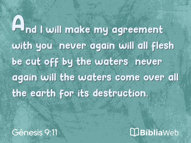 Gênesis 9:11 em imagem para compartilhar