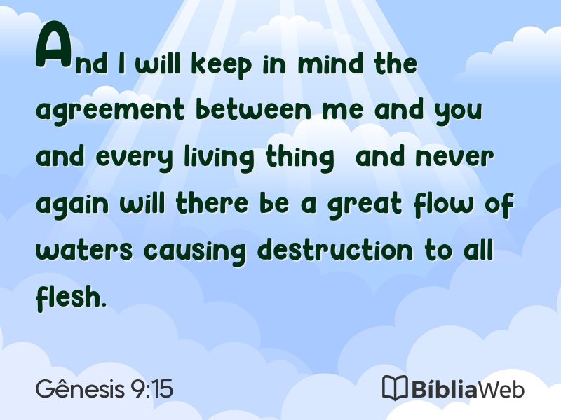 Gênesis 9:15 em imagem para compartilhar