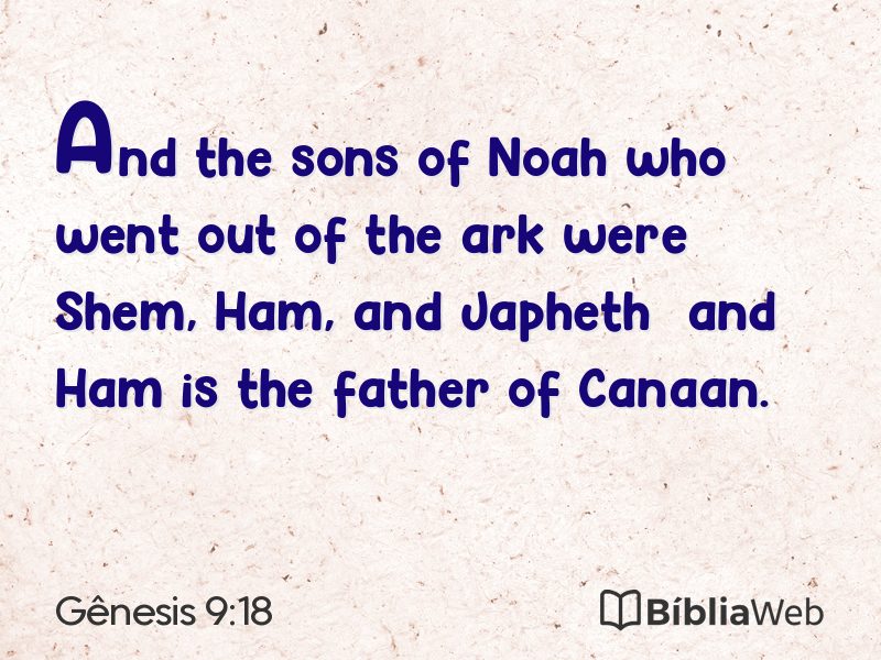 Gênesis 9:18 em imagem para compartilhar