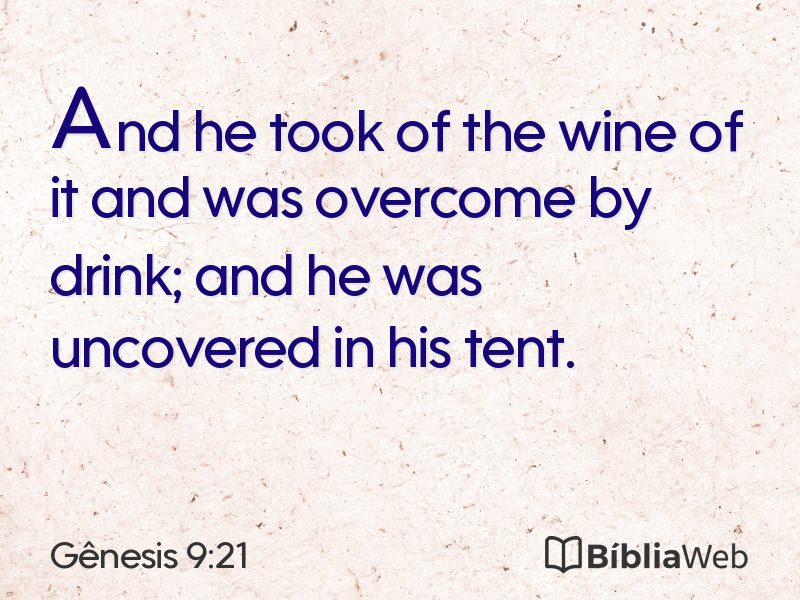 Gênesis 9:21 em imagem para compartilhar