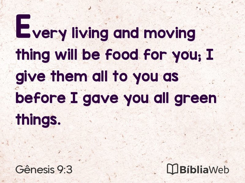 Gênesis 9:3 em imagem para compartilhar