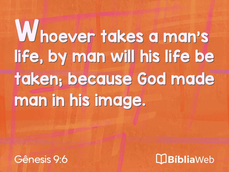Gênesis 9:6 em imagem para compartilhar