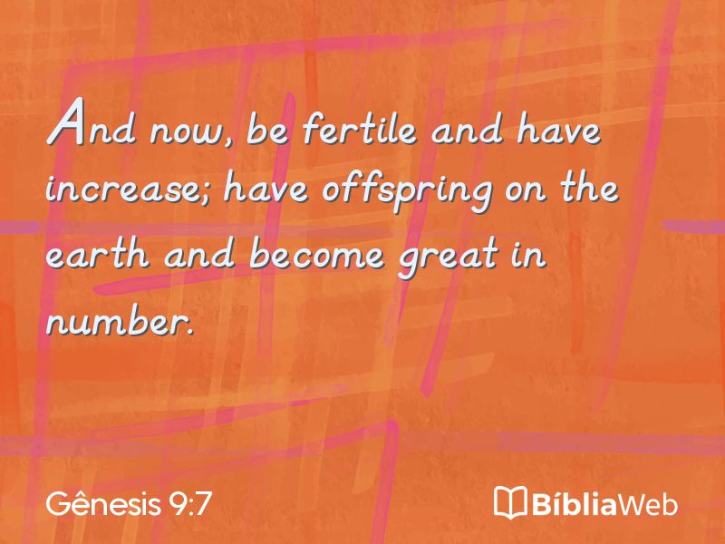 Gênesis 9:7 em imagem para compartilhar