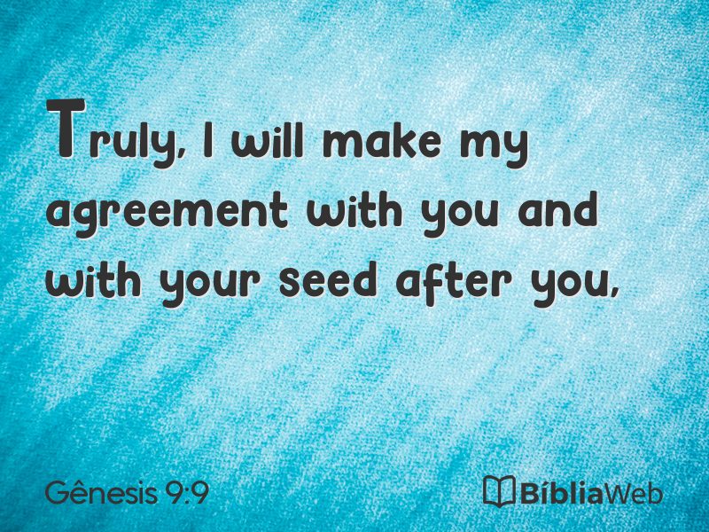 Gênesis 9:9 em imagem para compartilhar