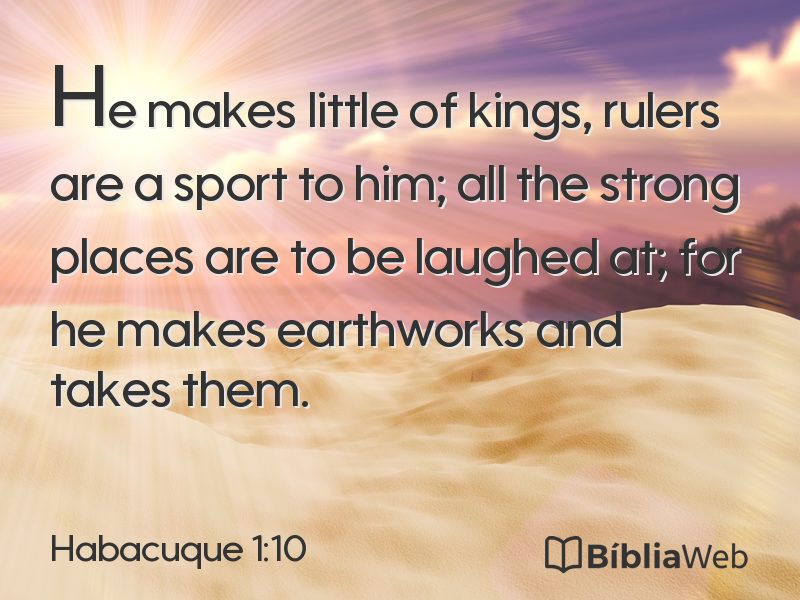 Habacuque 1:10 em imagem para compartilhar