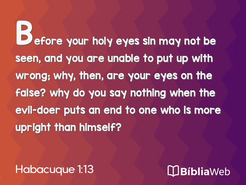 Habacuque 1:13 em imagem para compartilhar