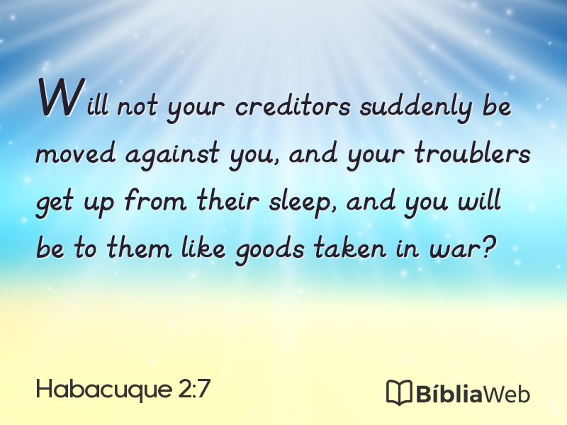 Habacuque 2:7 em imagem para compartilhar