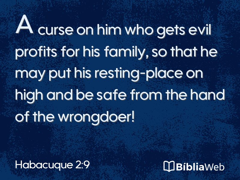 Habacuque 2:9 em imagem para compartilhar