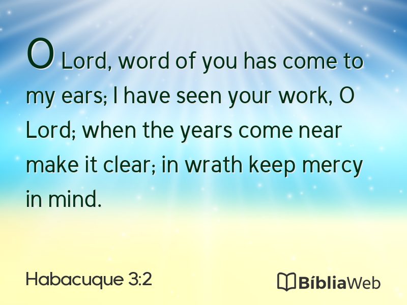 Habacuque 3:2 em imagem para compartilhar