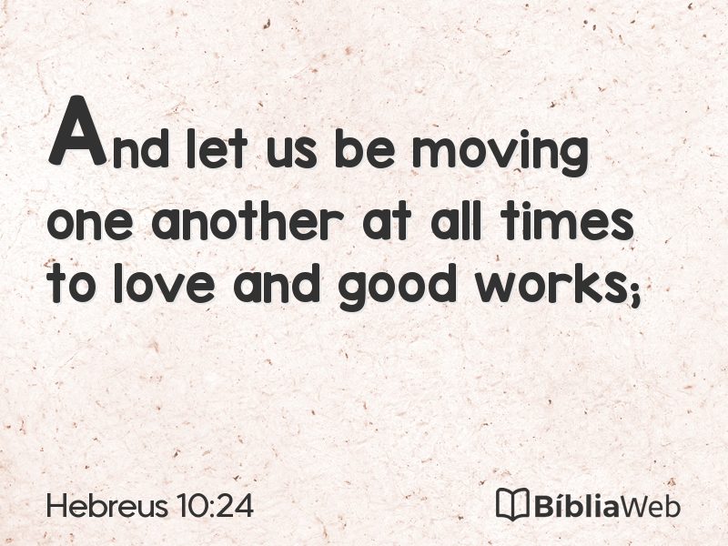 Hebreus 10:24 em imagem para compartilhar