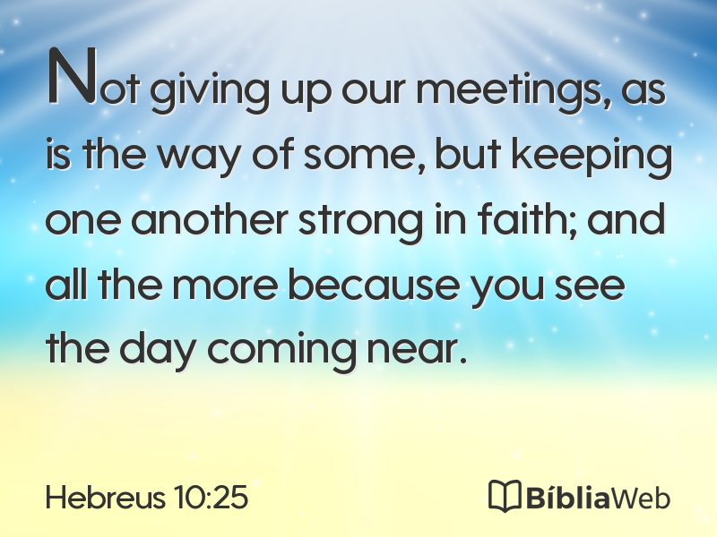 Hebreus 10:25 em imagem para compartilhar