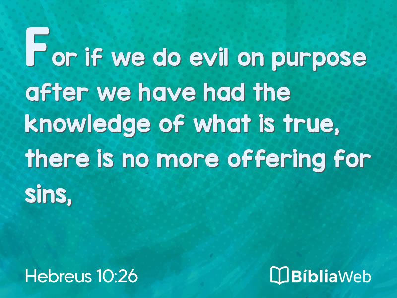 Hebreus 10:26 em imagem para compartilhar