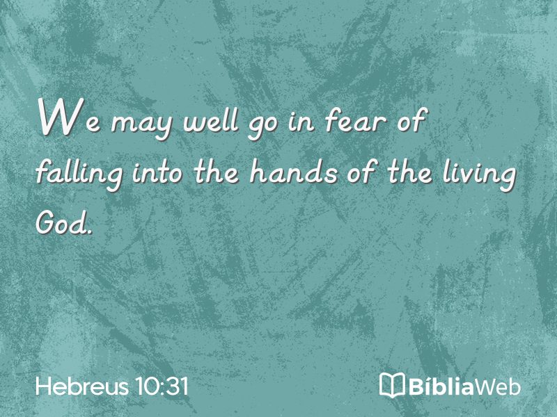 Hebreus 10:31 em imagem para compartilhar