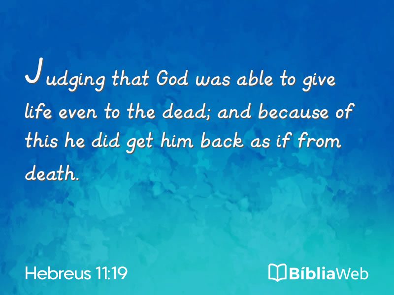 Hebreus 11:19 em imagem para compartilhar