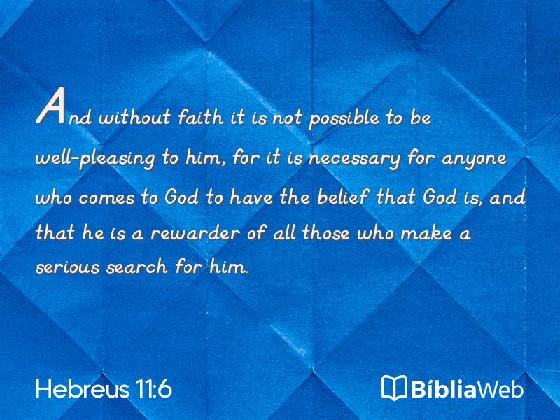 Hebreus 11:6 em imagem para compartilhar