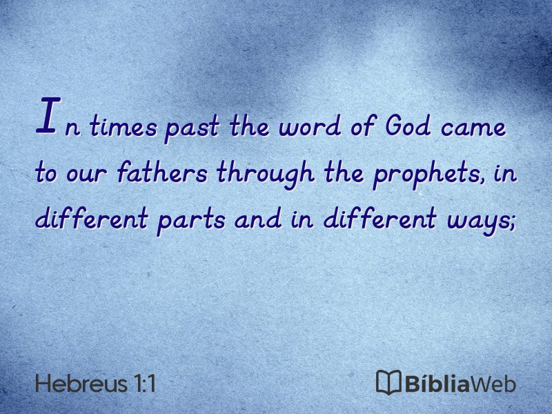 Hebreus 1:1 em imagem para compartilhar