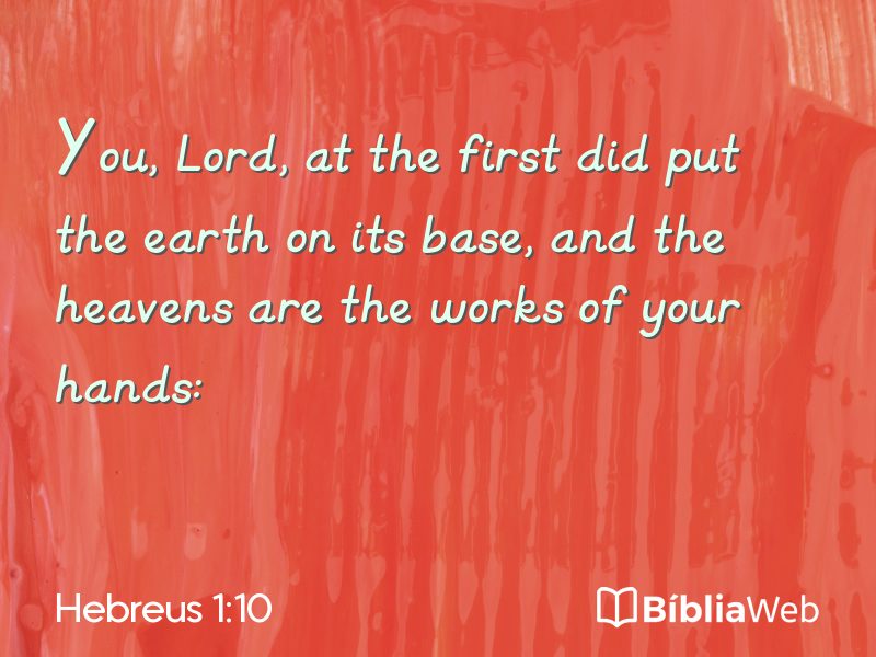 Hebreus 1:10 em imagem para compartilhar