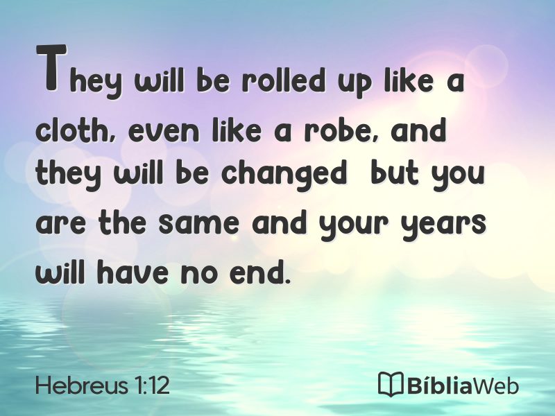 Hebreus 1:12 em imagem para compartilhar