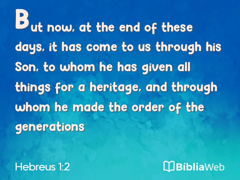 Hebreus 1:2 em imagem para compartilhar