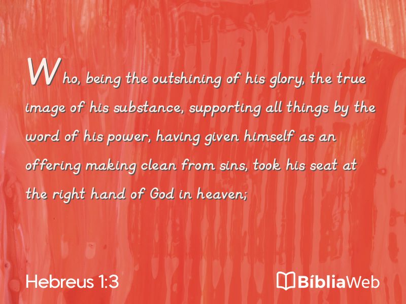 Hebreus 1:3 em imagem para compartilhar