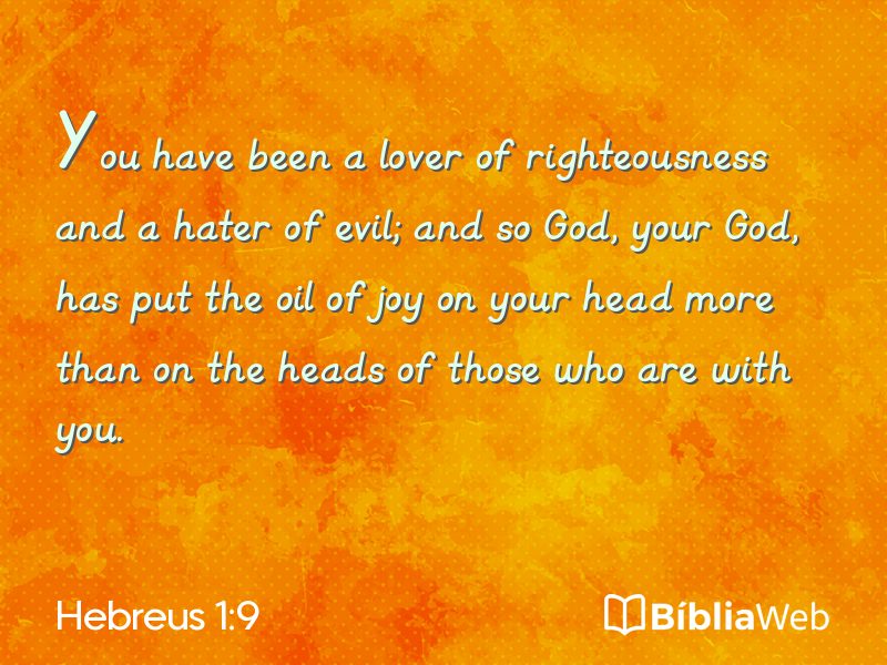 Hebreus 1:9 em imagem para compartilhar