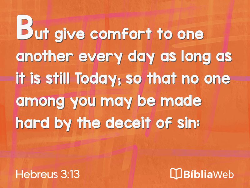 Hebreus 3:13 em imagem para compartilhar