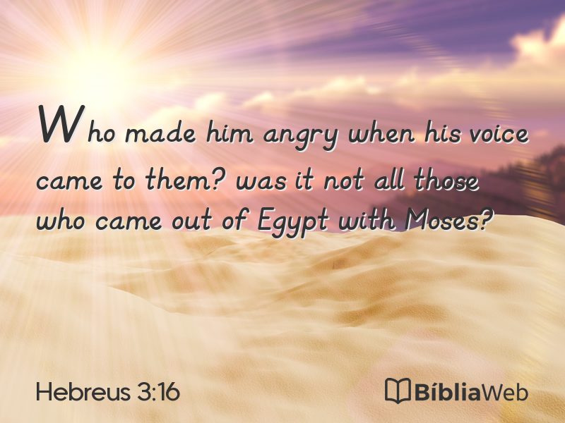 Hebreus 3:16 em imagem para compartilhar