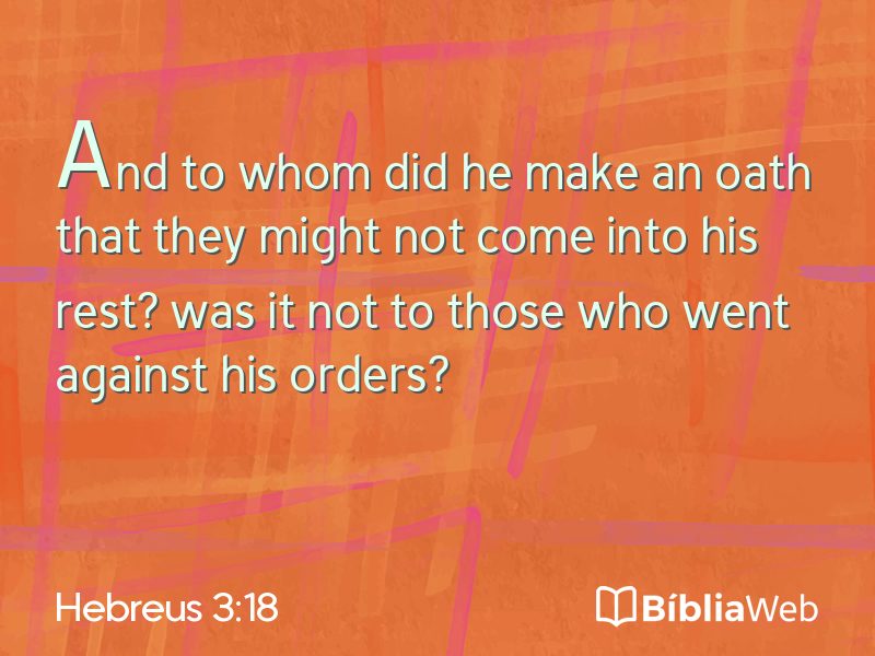 Hebreus 3:18 em imagem para compartilhar