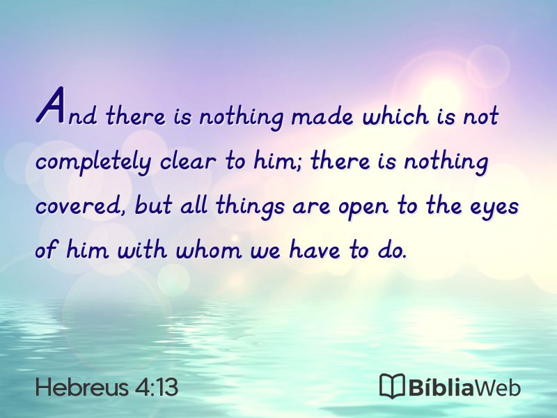 Hebreus 4:13 em imagem para compartilhar