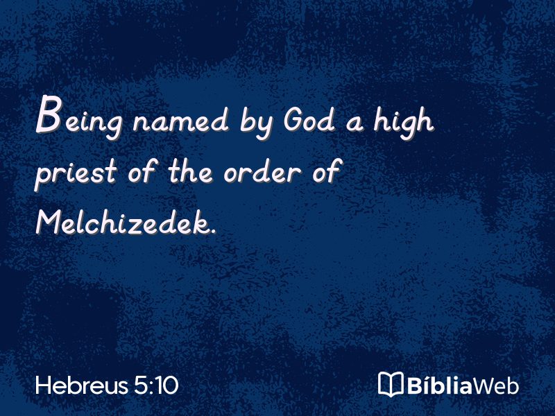 Hebreus 5:10 em imagem para compartilhar