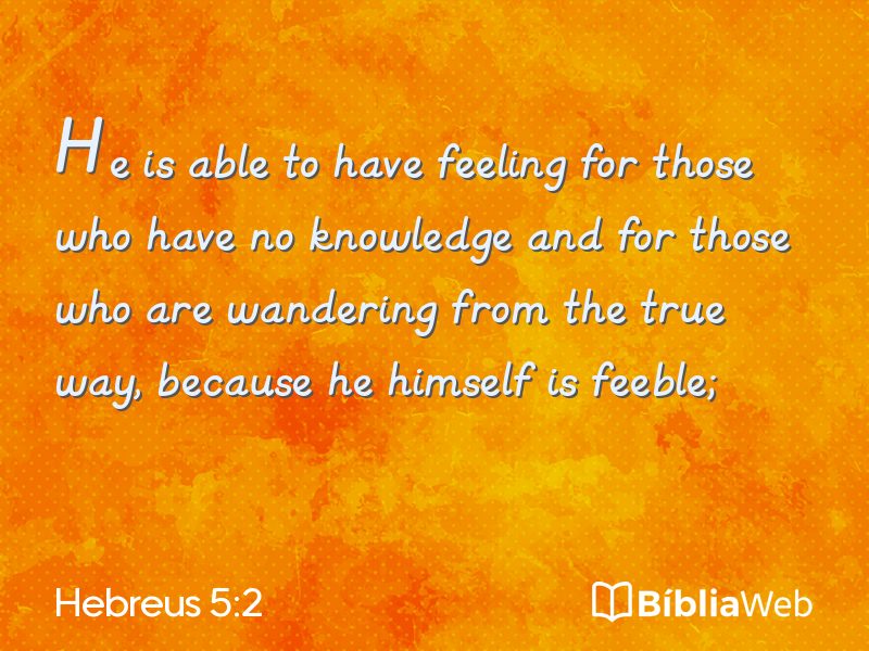 Hebreus 5:2 em imagem para compartilhar