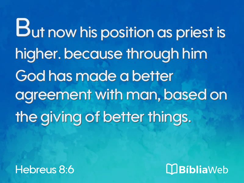 Hebreus 8:6 em imagem para compartilhar
