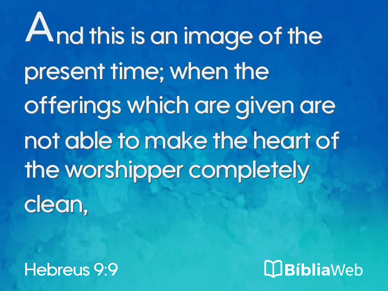 Hebreus 9:9 em imagem para compartilhar