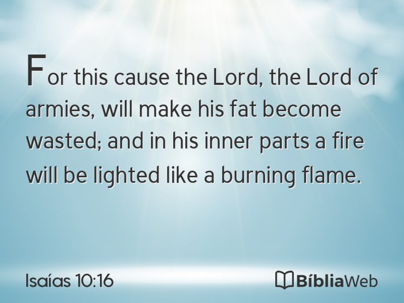 Isaías 10:16 em imagem para compartilhar