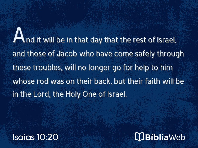 Isaías 10:20 em imagem para compartilhar