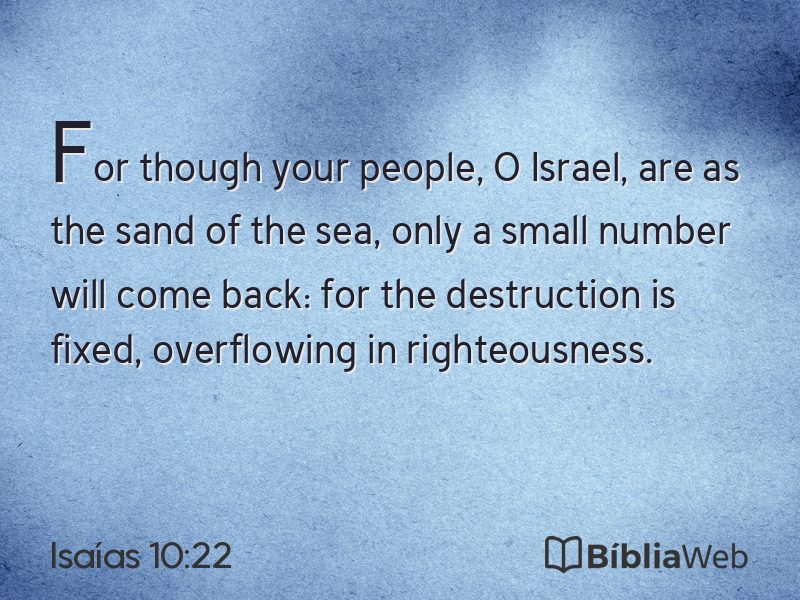Isaías 10:22 em imagem para compartilhar